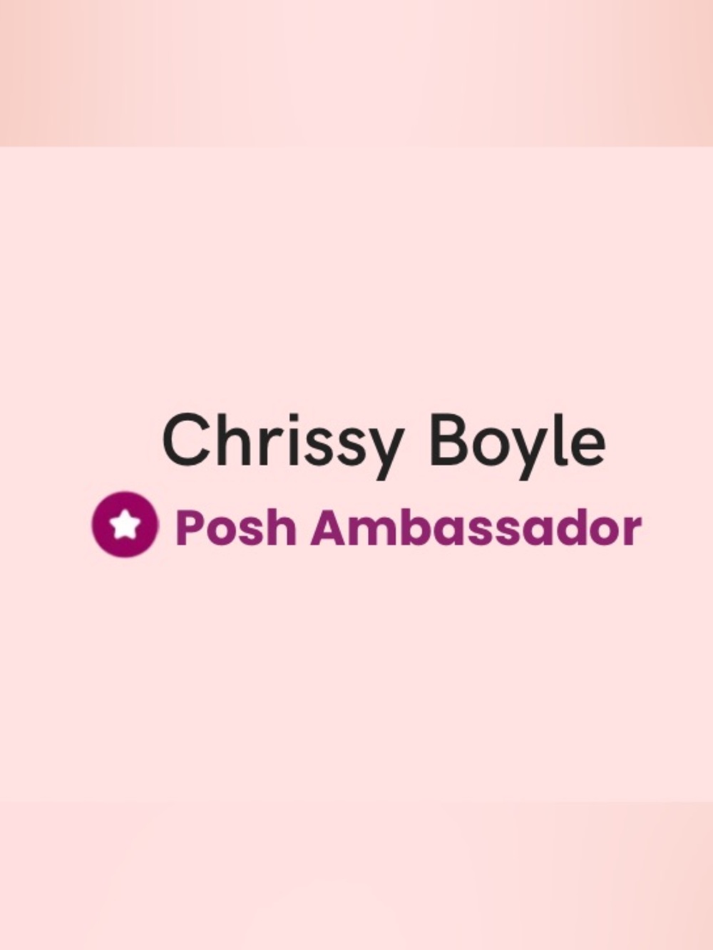 Chrissy Boyle- Posh Ambassador - Picture 1 of 1